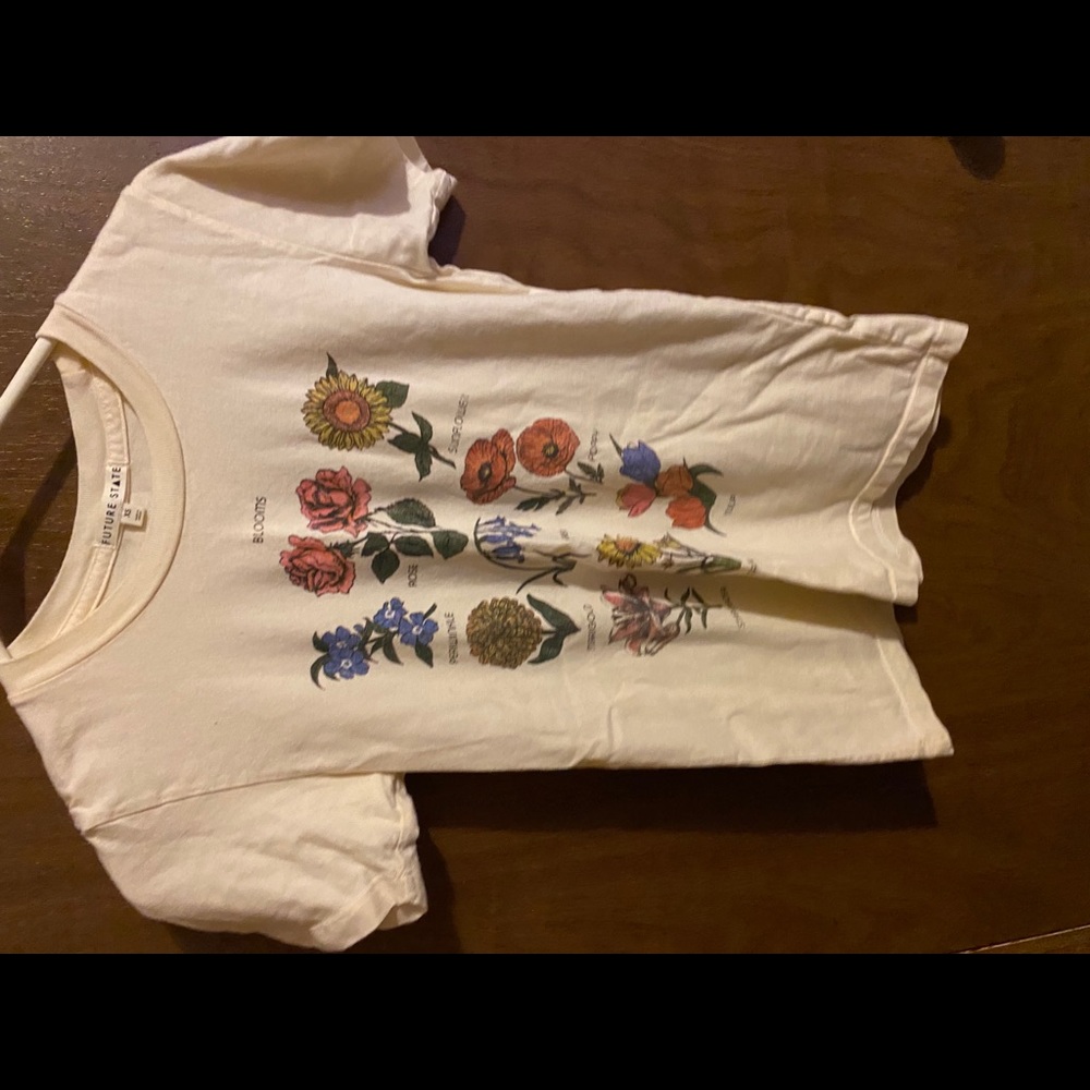 2/$5 Future State Floral Graphic Tee